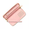 Carteira de pulso Michael Kors Jet Set Travel Powder Blush em pele Saffiano