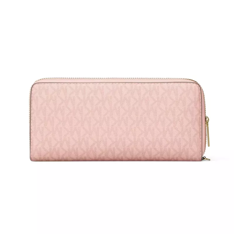 MICHAEL KORS Jet Set Travel Powder Blush bolsa de pulso de couro saffiano 35R4GTVT3VPOW