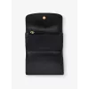 Porta-cartões com porta-moedas Michael Kors Jet Set Travel pele Saffiano preto tom dourado