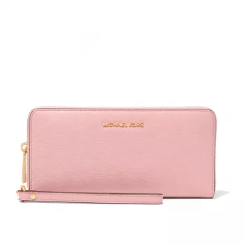 MICHAEL KORS Jet Set Travel bolsa multifunções plana de couro saffiano em Powder Blush (35S6GTVE9LPOW)