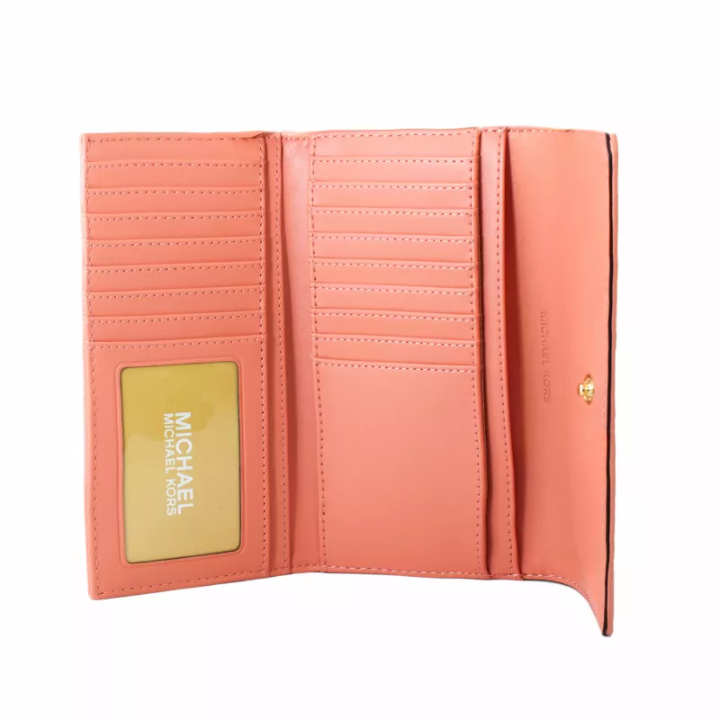 Michael Kors 35S2GTVF3USRT Porta-moedas de mulher, 18x10x1 cm, pele rosa