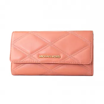Michael Kors 35S2GTVF3USRT Porta-moedas de mulher, 18x10x1 cm, pele rosa
