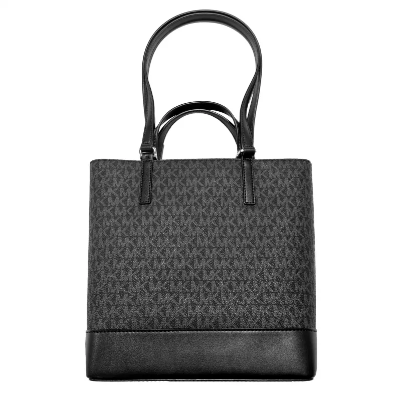 Mala de ombro Michael Kors Jet Set Travel pele Saffiano preta 35S4GX9T1BBLA