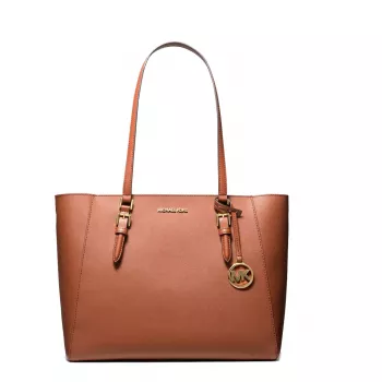 MICHAEL KORS Jet Set Travel Conjunto de saco tote em pele Saffiano - Bagagem - Mulher 35R3GCFT3TLUG (33x28x12cm)