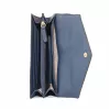 Michael Kors Carteira de pulso em pele Saffiano Jet Set Travel em azul-marinho com ferragens em tom dourado