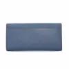 Michael Kors Carteira de pulso em pele Saffiano Jet Set Travel em azul-marinho com ferragens em tom dourado