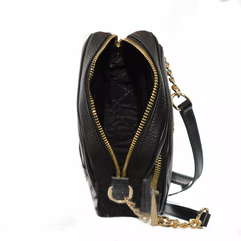 Michael Kors Mala de ombro pequena Jet Set Travel preta pele saffiano 35H3GTVC2LBLA