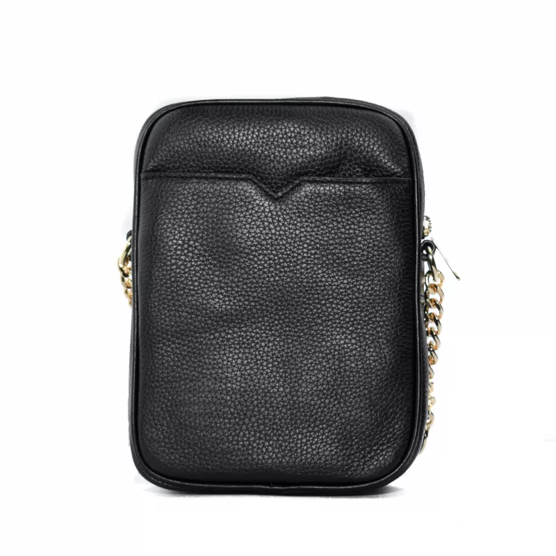 Michael Kors Mala de ombro pequena Jet Set Travel preta pele saffiano 35H3GTVC2LBLA