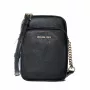 Michael Kors Mala de ombro pequena Jet Set Travel preta pele saffiano 35H3GTVC2LBLA