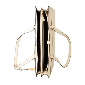 Bolsa tote Michael Kors Jet Set Travel 35F4GTVT9LLTC - Couro saffiano, grande, ferragens douradas