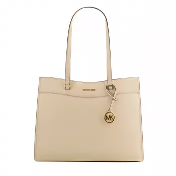 Bolsa tote Michael Kors Jet Set Travel 35F4GTVT9LLTC - Couro saffiano, grande, ferragens douradas