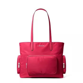 Mala de mão Michael Kors Jet Set Travel Dark Berry Multi couro saffiano de mulher 35T5S5FT9CDKR