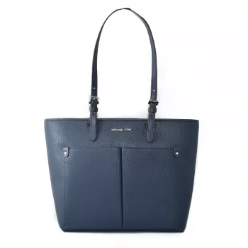Mala de mão Michael Kors Jet Set Travel azul-marinho 35H3STVT6BNAV