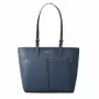 Mala de mão Michael Kors Jet Set Travel azul-marinho 35H3STVT6BNAV