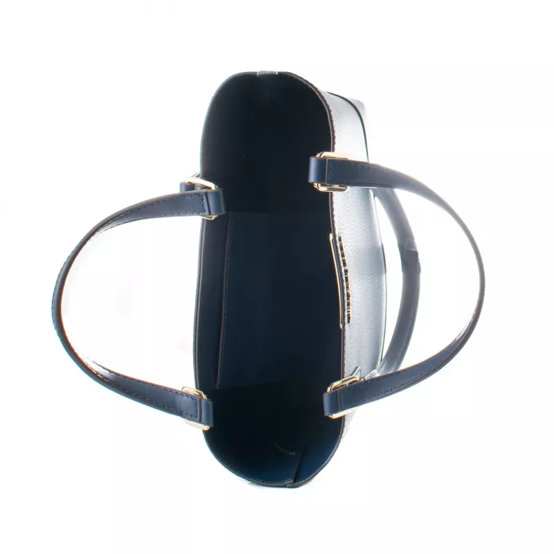 Mala de mão Michael Kors Jet Set Travel navy pele Saffiano 35T0GX9T1TNAV
