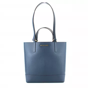 Mala de mão Michael Kors Jet Set Travel navy pele Saffiano 35T0GX9T1TNAV