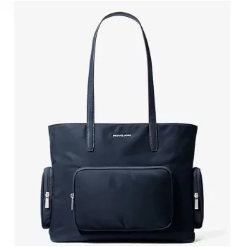 Bolsa tote Michael Kors Jet Set Travel azul-marinho pele Saffiano 35T5S5FT9CNAV