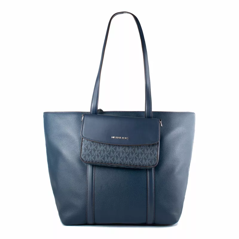Michael Kors Jet Set Travel Saco tote navy pele Saffiano mulher 35S5STVT3LNAV