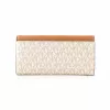 Mala de ombro Michael Kors Jet Set Travel Vanilla Signature em tela revestida 35F3GTVE7BVAN