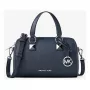 Michael Kors Jet Set Travel mulher bolsa crossbody em pele saffiano azul-marinho, 19x13x9 cm