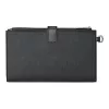 Carteira com capa para telemóvel de mulher Michael Kors Jet Set Travel em pele Saffiano com bracelete, preta, ferragens em tom dourado