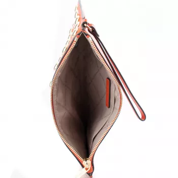 Bolsa de pulso Michael Kors Jet Set Travel pele Saffiano vermelha 35S5GTVW3IRED