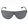 Michael Kors óculos de sol de homem MK-1113-BLACK - armação retangular de acetato com lentes cinzentas fumadas