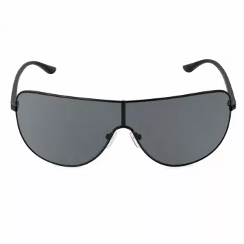 Michael Kors óculos de sol de homem MK-1113-BLACK - armação retangular de acetato com lentes cinzentas fumadas