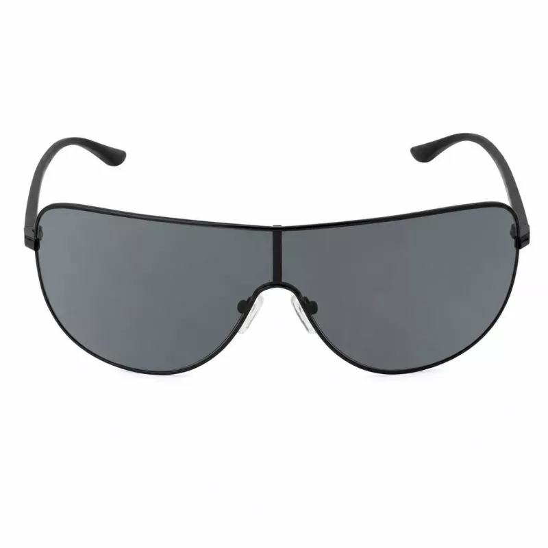 Michael Kors óculos de sol de homem MK-1113-BLACK - armação retangular de acetato com lentes cinzentas fumadas