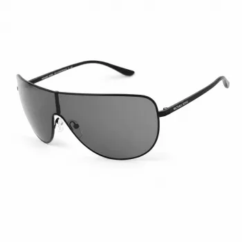 Michael Kors óculos de sol de homem MK-1113-BLACK - armação retangular de acetato com lentes cinzentas fumadas