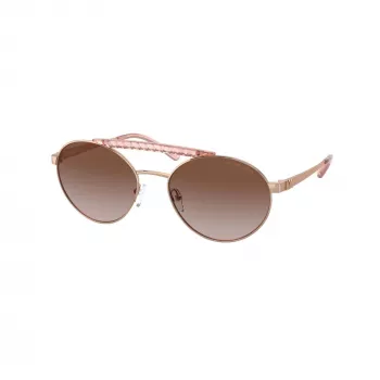 Óculos de sol de mulher Michael Kors MK1083-110813 com armação cinzenta transparente e lentes cinzento-escuro pilot 55mm