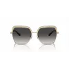 Óculos de sol de mulher Michael Kors MK1141-10188G - armação de acetato preta, lente cinzenta degradê, 57 mm