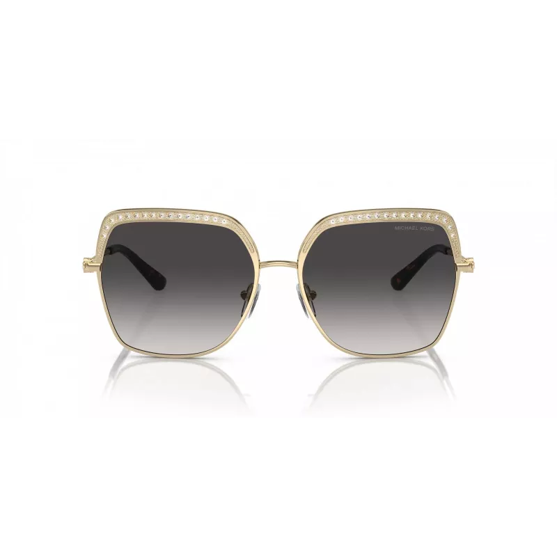 Óculos de sol de mulher Michael Kors MK1141-10188G - armação de acetato preta, lente cinzenta degradê, 57 mm