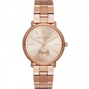 Relógio para mulher Michael Kors MK3501 de aço inoxidável tom ouro rosa 38mm