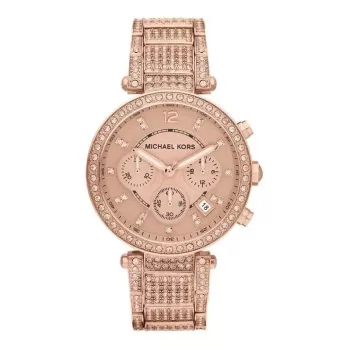 Relógio cronógrafo de mulher Michael Kors MK5663, aço inoxidável, tom ouro rosa, 39 mm