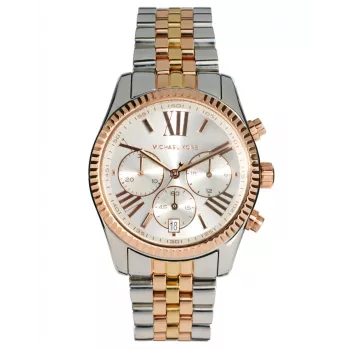 Relógio cronógrafo de mulher Michael Kors MK5735, tom de ouro rosa aço inoxidável, 39 mm