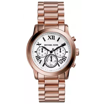 Relógio de mulher Michael Kors MK5929 em aço inoxidável cor de rosa-ouro, 40 mm