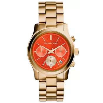 Relógio de mulher Michael Kors MK6162 em aço inoxidável tom rosa-ouro, 38 mm