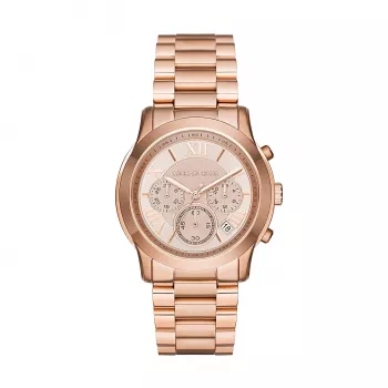 Michael Kors MK6275 Relógio cronógrafo de mulher em aço inoxidável cor de ouro rosa, 39 mm