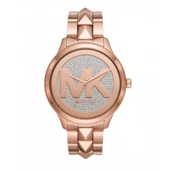 Michael Kors MK6736 relógio cronógrafo de mulher Pyper 44 mm aço inoxidável prateado