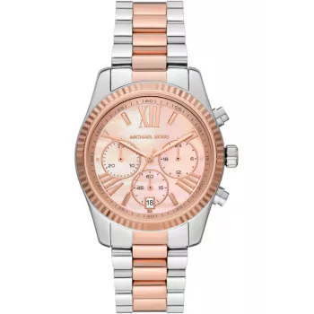 Relógio de quartzo analógico de mulher Michael Kors MK7219 Pyper 36mm aço inoxidável prateado