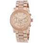 Michael Kors Parker relógio cronógrafo de mulher MK5827 38mm aço inoxidável dourado rosa