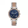 Michael Kors Parker relógio para mulher MK6141 39mm tom ouro rosa aço inoxidável