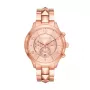 Michael Kors Pyper Relógio cronógrafo de mulher em aço inoxidável tom de ouro rosa MK6713