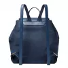 Michael Kors Raven mochila 30R4GRKB7CNAV Navy tela com assinatura 30x36x17 cm