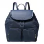 Michael Kors Raven mochila 30R4GRKB7CNAV Navy tela com assinatura 30x36x17 cm