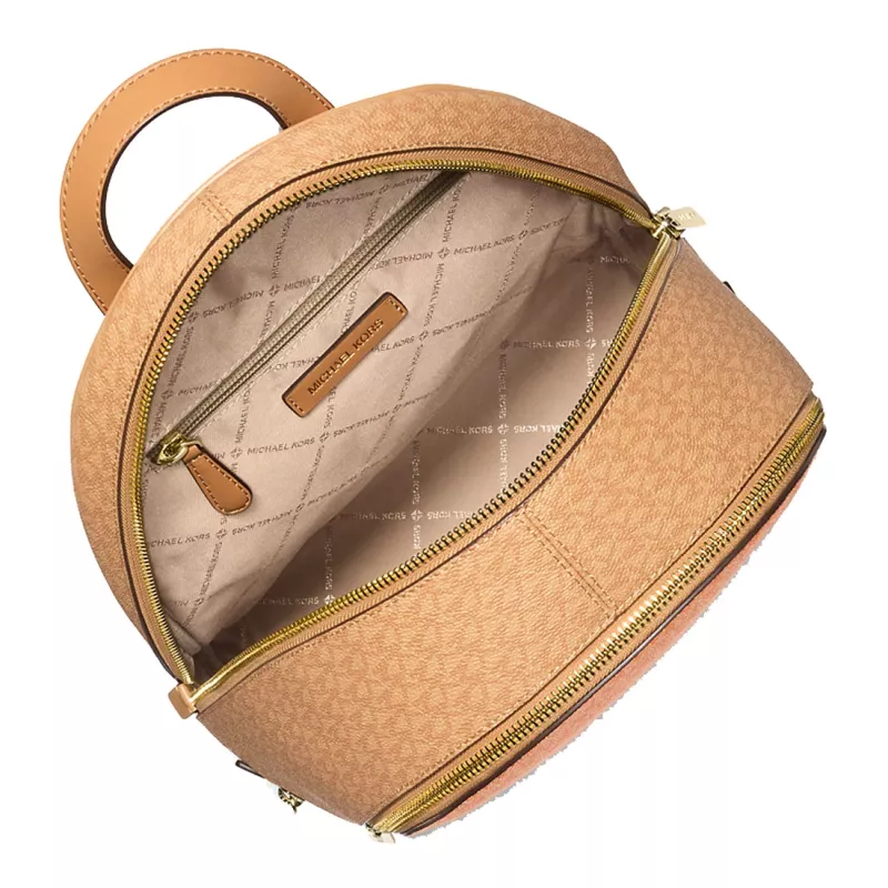 Mochila Michael Kors Raven baunilha pele Saffiano mulher tamanho médio 35S5GRAB6VORA