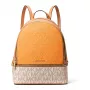 Mochila Michael Kors Raven baunilha pele Saffiano mulher tamanho médio 35S5GRAB6VORA