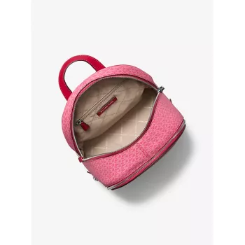 Michael Kors Rhea mochila Dark Berry pele Saffiano de mulher 27x26x14 cm