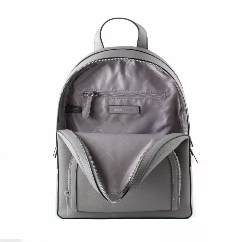 Mochila Michael Kors Rhea para senhora 28x23x10 cm cinzento pérola pele Saffiano